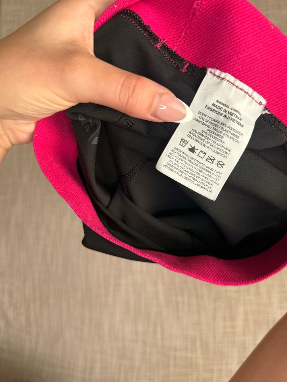 Nike Pro Dri-FIT Black Compression Shorts Pink Waistband XS - Picture 3 of 6